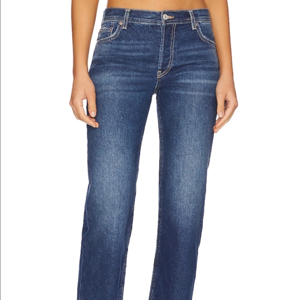NWT! Free People • Maggie Mid Rise Straight in Rolling River Color • Size 26